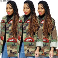 Fancy Good Quality Casual Women Jackets and Coats 2020 Print Camouflage Plus Size Denim Jackets Women